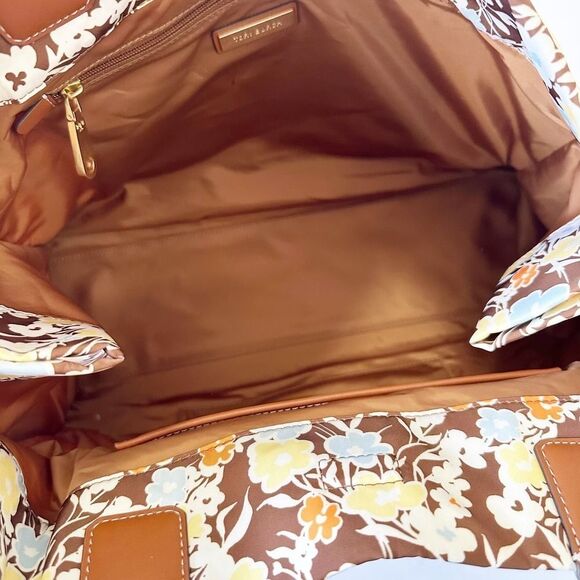 Tory Burch Brown and Cream Shoulder Bag with Floral Design - Picture 4 of 8